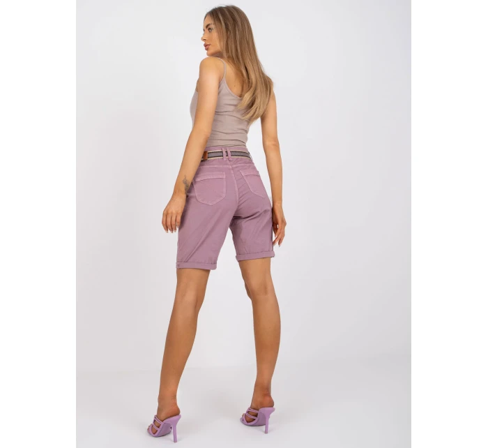 Šortky D63990Z62190Z tmavo ružové