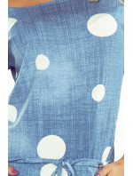 Športové šaty s bodkami Numoco - modré