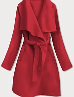 Dámsky minimalistický kabát červený (747ART)