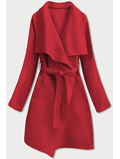 Dámsky minimalistický kabát červený (747ART)