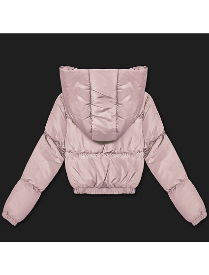 Světle růžová krátká zimní bunda typu model 21756276 - J.STYLE Světle růžová krátká zimní bunda typu model 21756276 - J.STYLE
