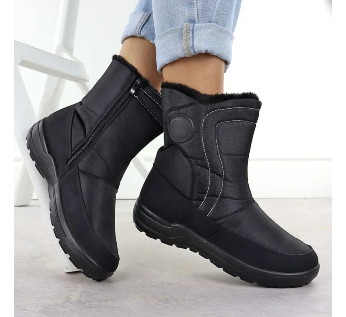 Dámské ploché zateplené sněhule černé model 21906490 - Potocki Dámské ploché zateplené sněhule černé model 21906490 - Potocki