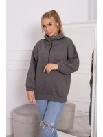Mikina s kapucí v grafitové barvě