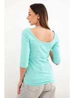 Halenka s kulatým výstřihem mentolová Halenka s kulatým výstřihem mentolová