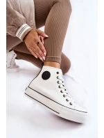 Dámské vysoké zateplené tenisky Big Star model 21599947 Bíle - Big Star Shoes Dámské vysoké zateplené tenisky Big Star model 21599947 Bíle - Big Star Shoes