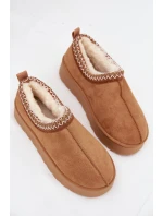 Nízké dámské sněhule s výšivkou na platformě Camel model 21711305 - Boto