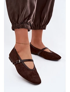 model 22091791 Eko semišové balerínky s páskem - Boto