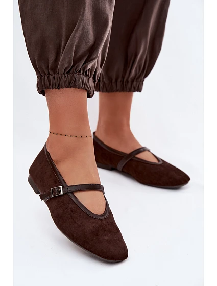 model 22091791 Eko semišové balerínky s páskem - Boto
