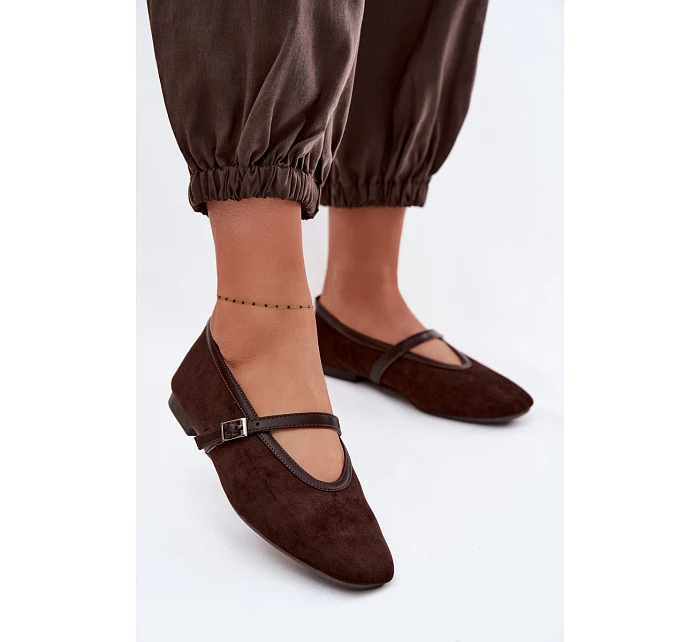 model 22091791 Eko semišové balerínky s páskem - Boto