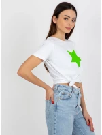 Dámske tričko RV TS 8626.00 biela zelená - FPrice