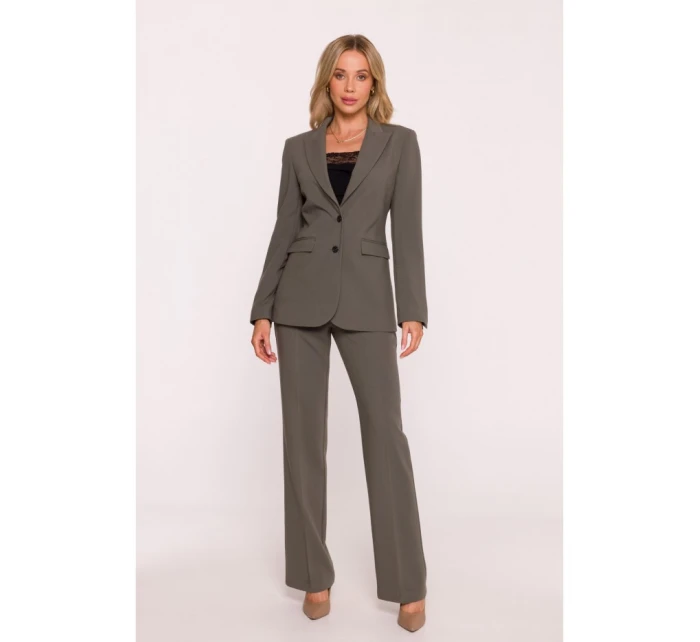 Blejzr s khaki barva model 21319159 - STYLOVE Blejzr s khaki barva model 21319159 - STYLOVE