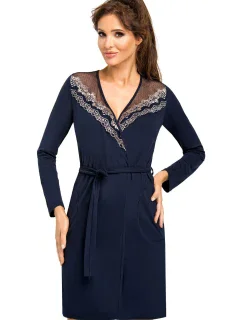 Dámský župan Jasmine Dark Blue - Donna