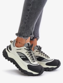 Dámske kožené tenisky na platforme Big Star HI-POLY SYSTEM White and Black