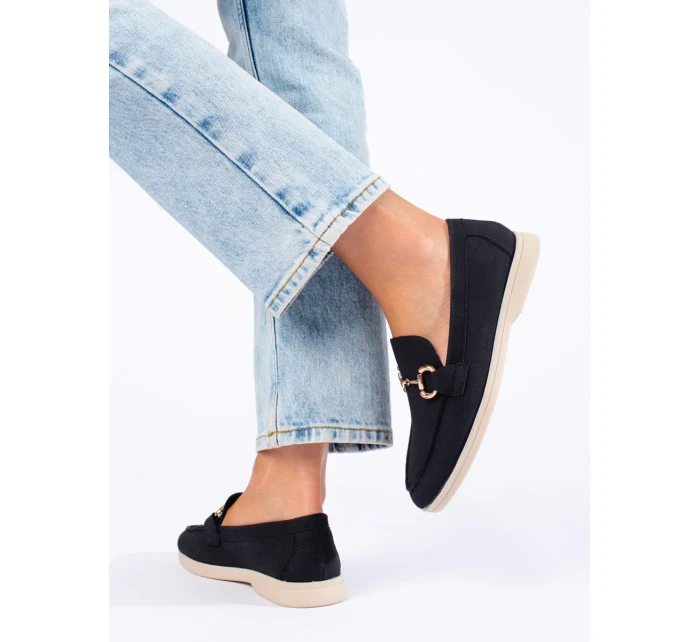 Výborné černé polobotky dámské bez podpatku Výborné černé polobotky dámské bez podpatku