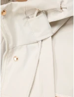 Dámska prechodná bunda s kapucňou a vreckami béžová FashionStreet TY5634