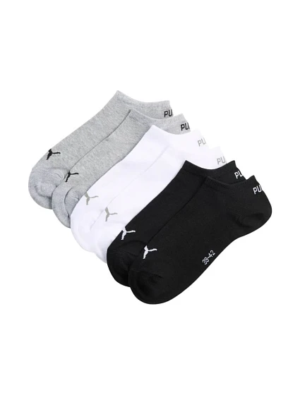 Ponožky Puma Sneaker Plain, balenie po 3 kusoch, sivé, biele, čierne 938624 17 Ponožky Puma Sneaker Plain, balenie po 3 kusoch, sivé, biele, čierne 938624 17