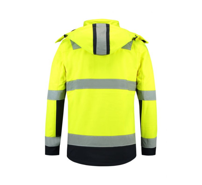 Dvojfarebná pánska bunda Rimeck EN ISO 20471 Softshell M MLI-T5297 fluorescenčná žltá