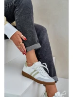 model 21684284 Kožené Nízké Tenisky Dámské Bílé - Zazoo