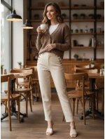 Dámský svetr béžový model 21982778 - Dstreet