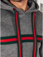 Pánska tmavosivá mikina FashionStreet BX5937 Pánska tmavosivá mikina FashionStreet BX5937