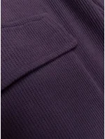 Fialový casual komplet s nohavicami typu cargo (AMG-338A)