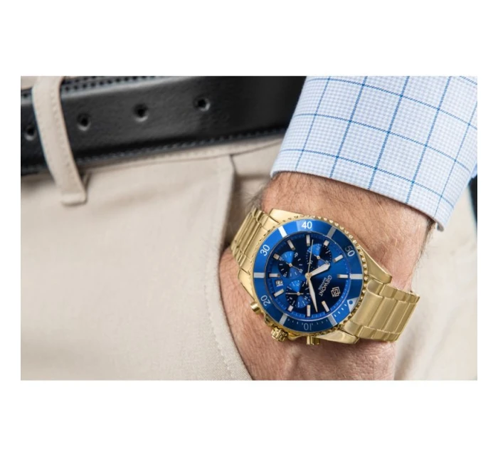 Pánské hodinky Chronograph Sapphire Gold Blue model 21807543 - Giewont Pánské hodinky Chronograph Sapphire Gold Blue model 21807543 - Giewont