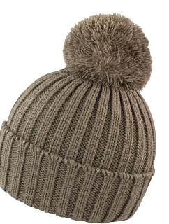 Result Headwear R 369X Pletená čiapka s bambulou 28.369X fennel