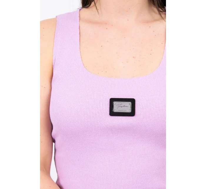 Rebrovaná blúzka s trblietkami fialová Rebrovaná blúzka s trblietkami fialová