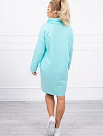 Mätové šaty s kravatou