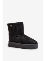 Wysokie Śniegowce Damskie Na Platformie Big Star OO274898 Czarne Wysokie Śniegowce Damskie Na Platformie Big Star OO274898 Czarne