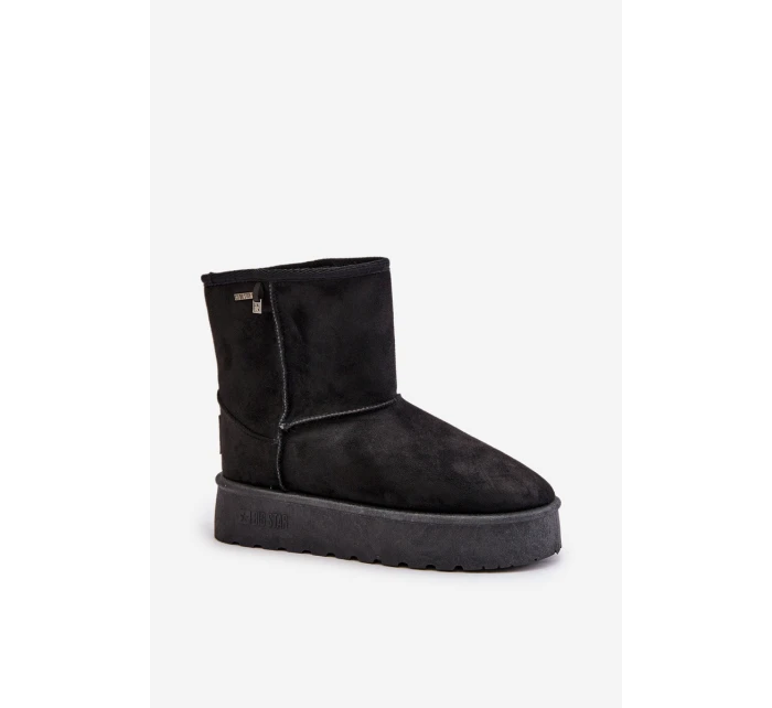 Wysokie Śniegowce Damskie Na Platformie Big Star OO274898 Czarne Wysokie Śniegowce Damskie Na Platformie Big Star OO274898 Czarne