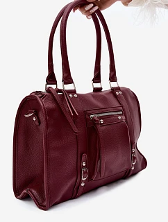 Velká taška z imitace kůže Bordó model 22220887 - Flora&Co
