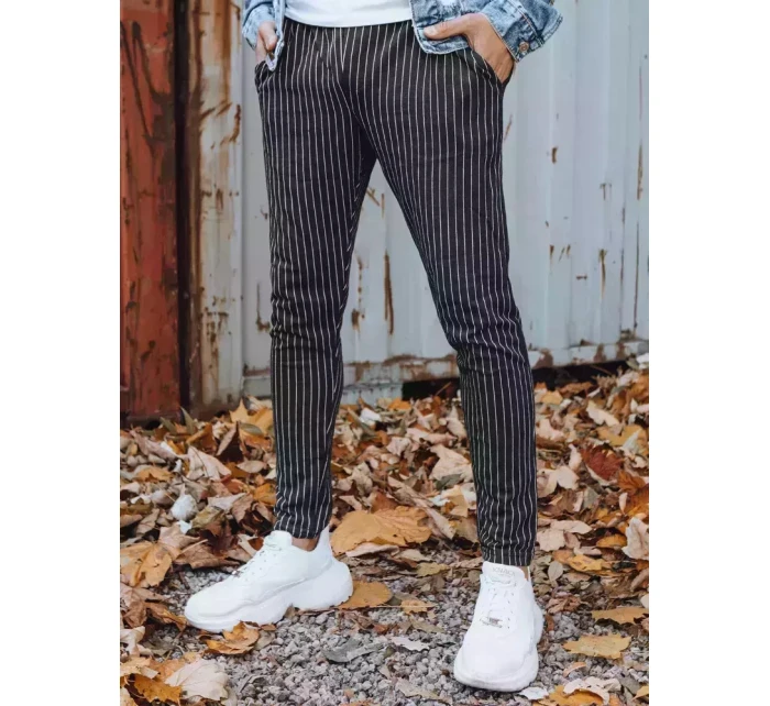 Pánske tmavosivé nohavice FashionStreet chinos UX3430