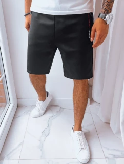 Pánske čierne teplákové šortky FashionStreet SX2227