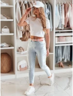 Dámské úzké džínové kalhoty s páskem blue Dstreet model 21984727 - FashionStreet