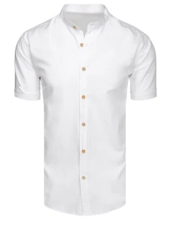 Pánské bílé tričko s krátkým rukávem model 21989583 - Dstreet