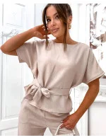 Letní béžový dámský dvoudílný komplet model 21180987 - Moon