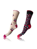 Veselé ponožky 2 páry CRAZY SOCKS 2x - BELLINDA - bílá