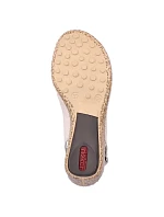 Pohodlné kožené sandále Rieker W RKR682 beige