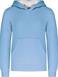 K 453 Dětská kontrastní mikina s kapucí model 22509489 sky blue/white - Kariban