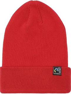 Neutral O 93055 Pletená čiapka z bio bavlny s certifikátom Fairtrade 77.9355 červená