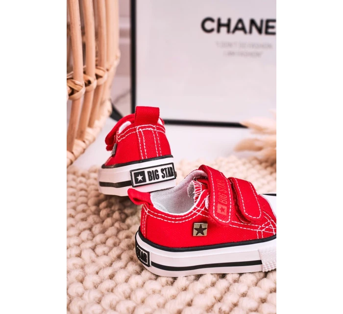 Dětské Tenisky Na Suchý Zip BIG STAR model 21545403 červené - Big Star Shoes Dětské Tenisky Na Suchý Zip BIG STAR model 21545403 červené - Big Star Shoes