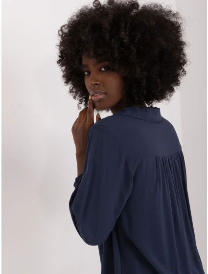 Bluzka model 19580456 granatowy - FPrice Bluzka model 19580456 granatowy - FPrice