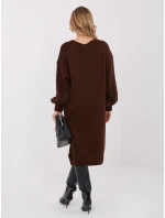Sukienka IN SK model 21782346 ciemny brązowy - FPrice Sukienka IN SK model 21782346 ciemny brązowy - FPrice
