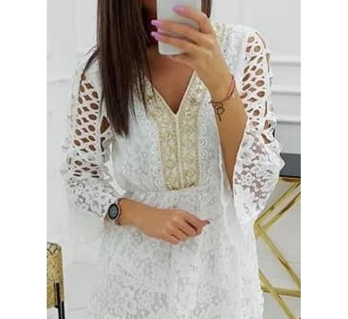 Bavlnené šaty Mayca HY1036 White - Vittoria Ventini Bavlnené šaty Mayca HY1036 White - Vittoria Ventini