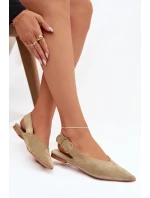 Dámske baleríny s prackou Tanelia - zelené