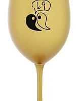 69 - zlatá sklenice na víno 350 ml