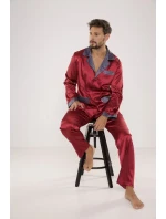 Pánske saténové pyžamo Satyna Adam 939 - De Lafense Pánske saténové pyžamo Satyna Adam 939 - De Lafense