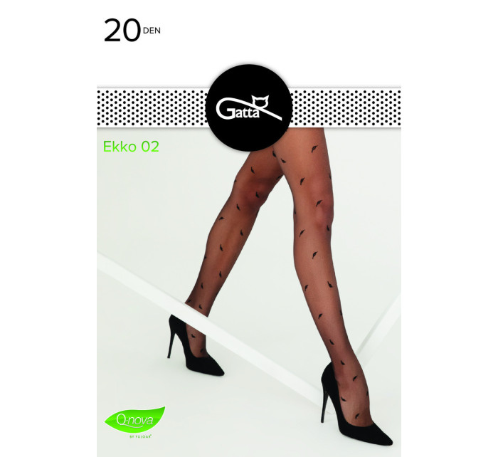 Dámske vzorované pančuchové nohavice EKKO-02 20 DEN