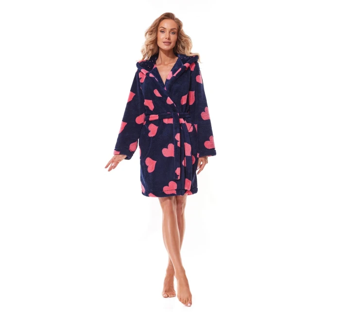 Dámsky župan 2310 Futura tmavomodrý - L&L